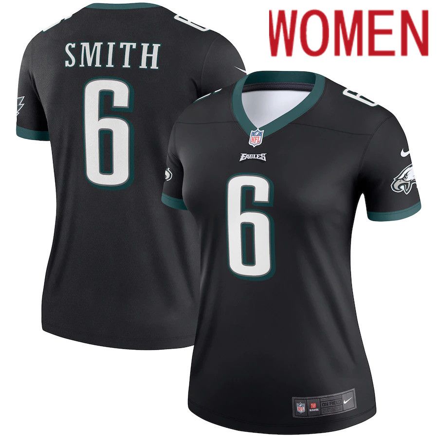 Women Philadelphia Eagles #6 DeVonta Smith Nike Black Legend NFL Jersey->women nfl jersey->Women Jersey